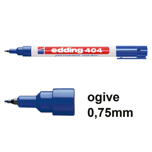 Edding 404 marqueur permanent (0,75 mm - ogive) - bleu 4-404003 200829 - 1