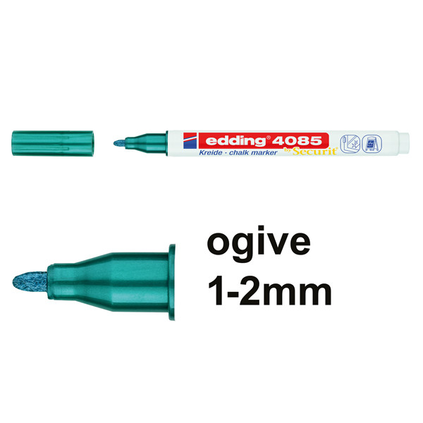 Edding 4085 marqueur craie (1 - 2 mm ogive) - bleu métallique 4-4085073 240106 - 1
