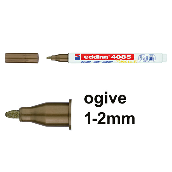 Edding 4085 marqueur craie (1 - 2 mm ogive) - cuivre 4-4085055 240100 - 1