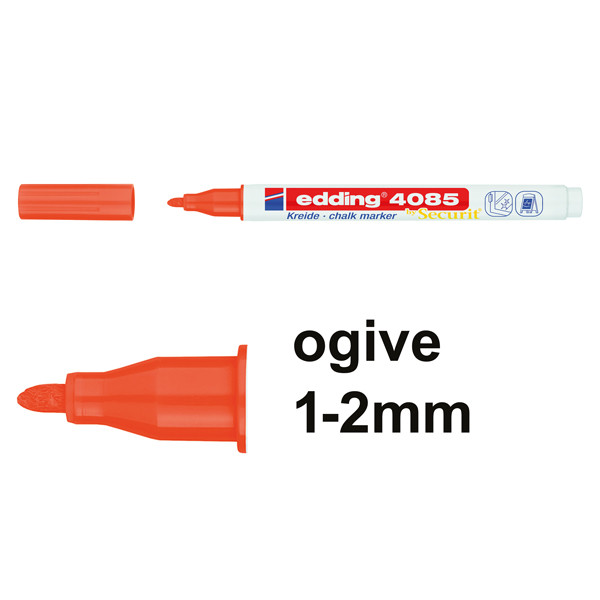 Edding 4085 marqueur craie (1 - 2 mm ogive) - orange fluo 4-4085066 240104 - 1