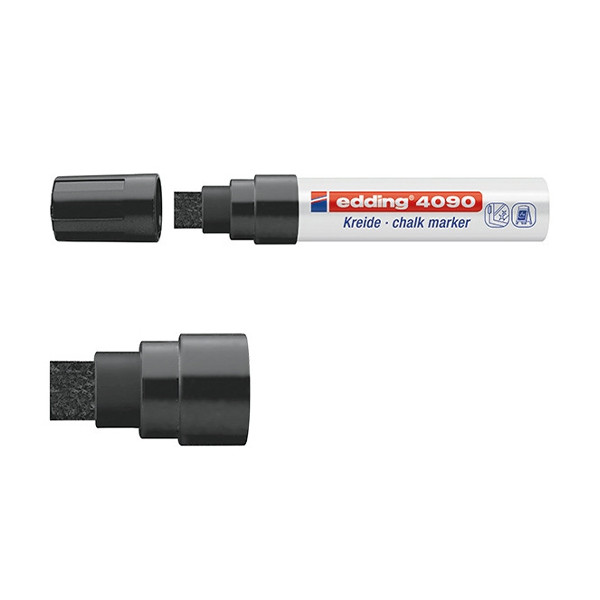 Edding 4090 marqueur craie liquide (4 - 15 mm biseauté) - noir 200887 - 1