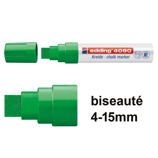 Edding 4090 marqueur craie liquide (4 - 15 mm biseauté) - vert 4-4090004 200890 - 1