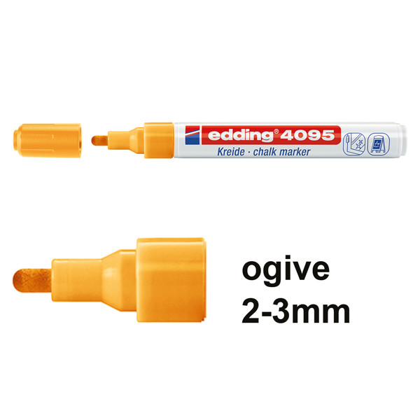 Edding 4095 marqueur craie liquide (2- 3 mm ogive) - orange fluo 4-4095066 200904 - 1