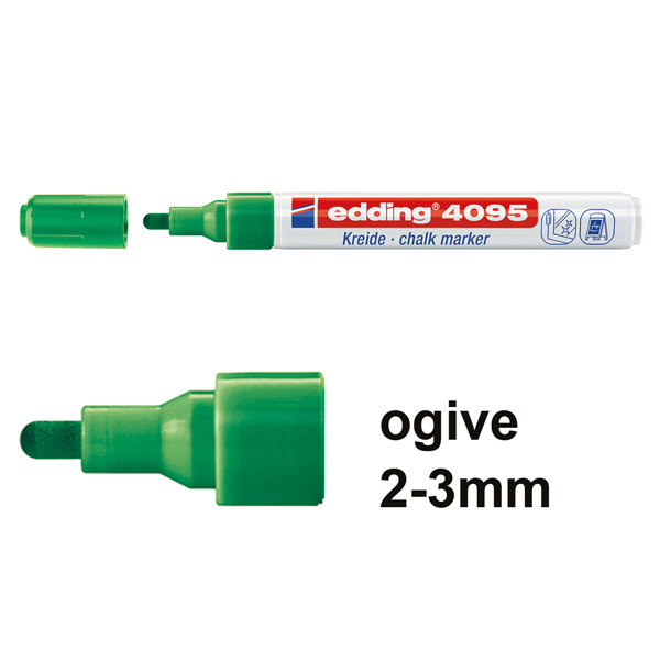 Edding 4095 marqueur craie liquide (2- 3 mm ogive) - vert 4-4095004 200900 - 1
