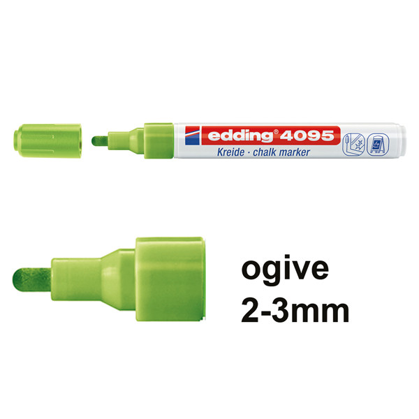 Edding 4095 marqueur craie liquide (2- 3 mm ogive) - vert clair 4-4095011 200901 - 1