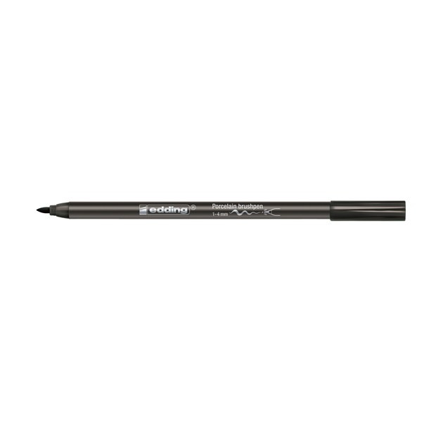 Edding 4200 feutre pinceau pour porcelaine - noir 4-4200001 239285 - 1