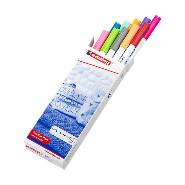 Edding 4600 Fun set de marqueurs textiles 10 pièces (1 mm ogive) 404854 - 1