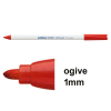 Edding 4600 marqueur textile (1 mm ogive) - rouge