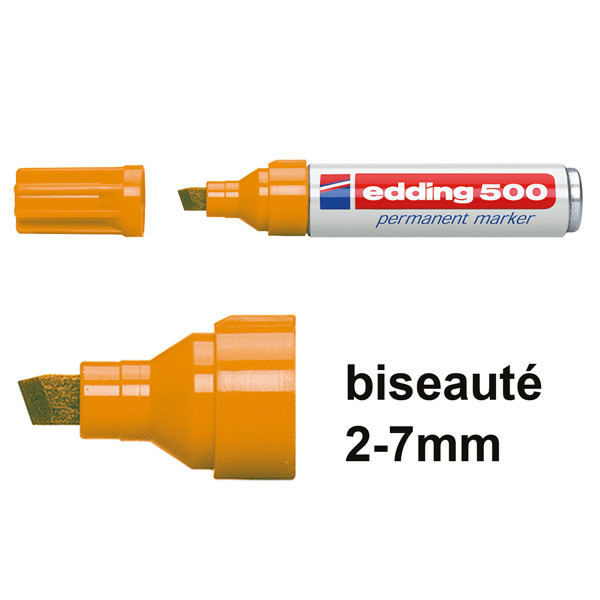 Edding 500 marqueur permanent (2 - 7 mm biseautée) - orange 4-500006 200806 - 1