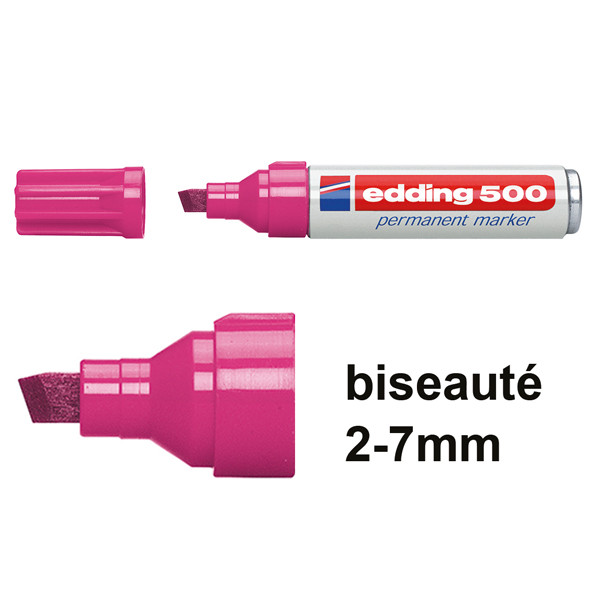 Edding 500 marqueur permanent (2 - 7 mm biseautée) - rose 4-500009 200809 - 1