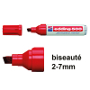 Edding 500 marqueur permanent (2 - 7 mm biseautée) - rouge