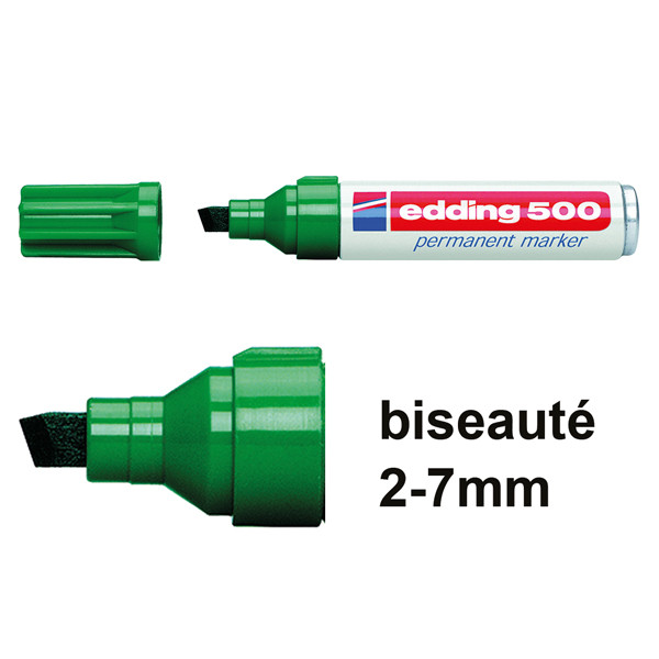 Edding 500 marqueur permanent (2 - 7 mm biseautée) - vert 4-500004 200522 - 1