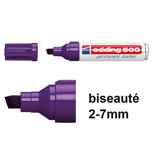 Edding 500 marqueur permanent (2 - 7 mm biseautée) - violet 4-500008 200808 - 1