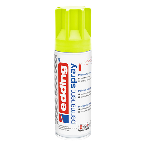 Edding 5200 spray de peinture acrylique permanent mat (200 ml) - jaune fluo 4-NL5200965 240555 - 1