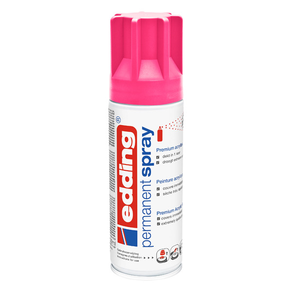 Edding 5200 spray de peinture acrylique permanent mat (200 ml) - rose fluo 4-NL5200969 240557 - 1