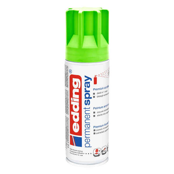 Edding 5200 spray de peinture acrylique permanent mat (200 ml) - vert fluo 4-NL5200964 240554 - 1