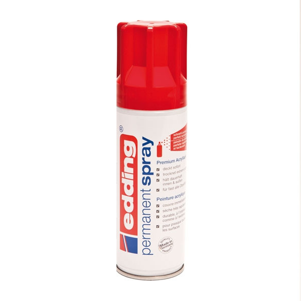 Edding 5200 spray peinture acrylique permanent brillant (200 ml) - rouge trafic 4-5200952 239073 - 1