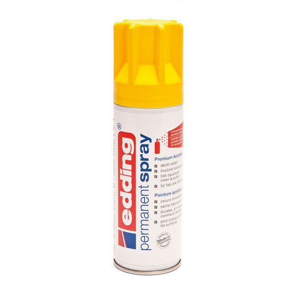 Edding 5200 spray peinture acrylique permanent mat (200 ml) - jaune trafic 4-5200905 239049 - 1