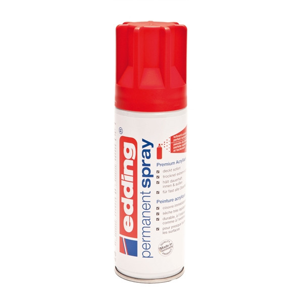 Edding 5200 spray peinture acrylique permanent mat (200 ml) - rouge trafic 4-5200902 239046 - 1