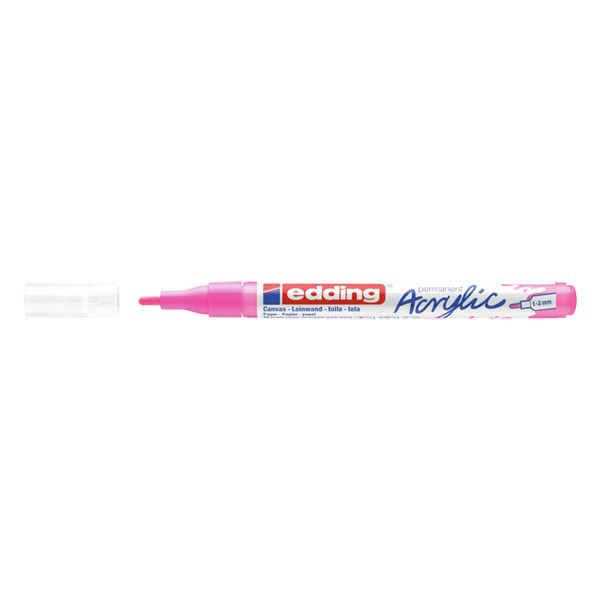 Edding 5300 marqueur acrylique (1 - 2 mm ogive) - rose fluorescent 4-5300069 240186 - 1