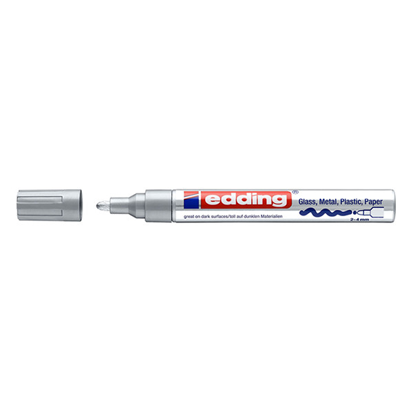 Edding 750 marqueur peinture à encre brillante (2 - 4 mm ogive) - argent 4-750-9-054 240508 - 1