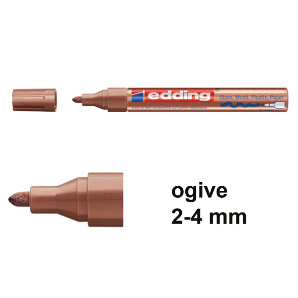 Edding 750 marqueur peinture à encre brillante (2 - 4 mm ogive) - cuivre 4-750055 200594 - 1