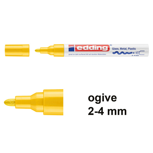 Edding 750 marqueur peinture à encre brillante (2 - 4 mm ogive) - jaune 4-750-9-005 240504 - 1