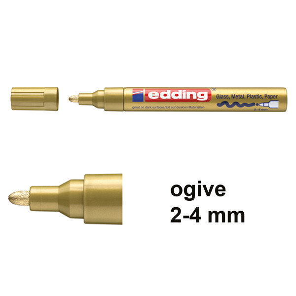 Edding 750 marqueur peinture à encre brillante (2 - 4 mm ogive) - or 4-750-9-053 240507 - 1