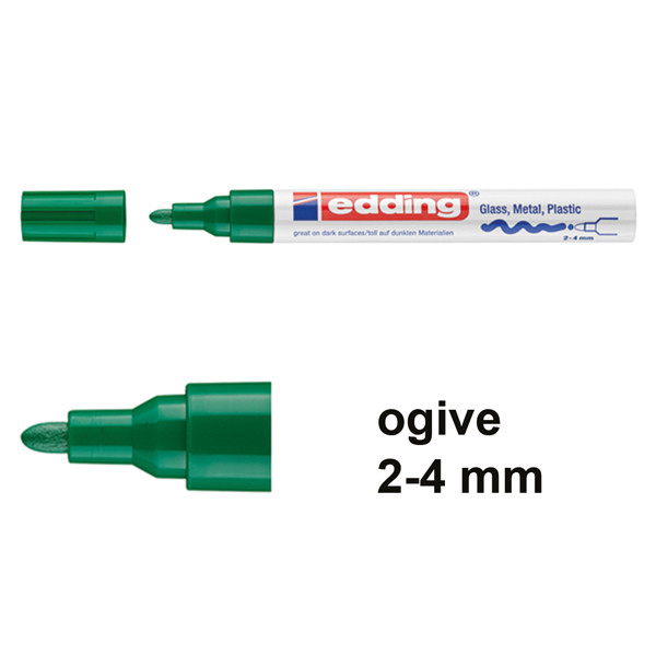 Edding 750 marqueur peinture à encre brillante (2 - 4 mm ogive) - vert 4-750-9-004 240503 - 1