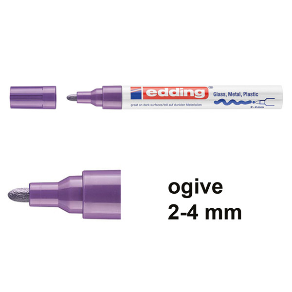 Edding 750 marqueur peinture à encre brillante (2 - 4 mm ogive) - violet 4-750-9-008 200582 - 1