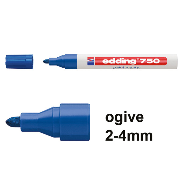 Edding 750 marqueur peinture (2 - 4 mm ogive) - bleu 4-750003 200572 - 1