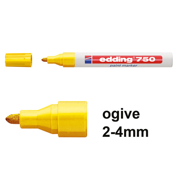 Edding 750 marqueur peinture (2 - 4 mm ogive) - jaune 4-750005 200576 - 1
