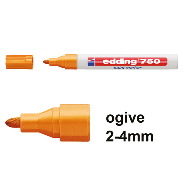 Edding 750 marqueur peinture (2 - 4 mm ogive) - orange 4-750006 200578 - 1