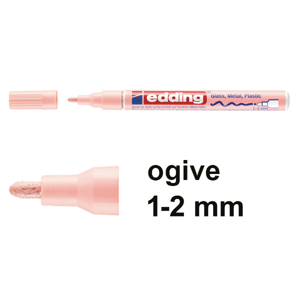 Edding 751 marqueur peinture à encre laquée (1-2 mm ogive) - rose pastel 4-751-9-138 239376 - 1