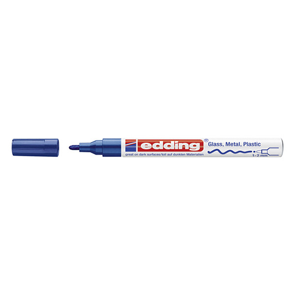 Edding 751 marqueur peinture à encre laquée (1 - 2 mm ogive) - bleu 4-751-9-003 240511 - 1