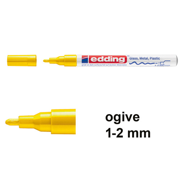 Edding 751 marqueur peinture à encre laquée (1 - 2 mm ogive) - jaune 4-751-9-005 240513 - 1