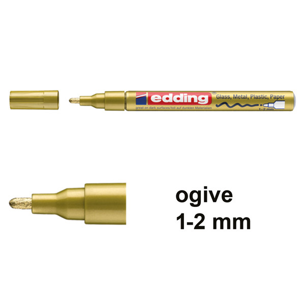 Edding 751 marqueur peinture à encre laquée (1 - 2 mm ogive) - or 4-751-9-053 240515 - 1