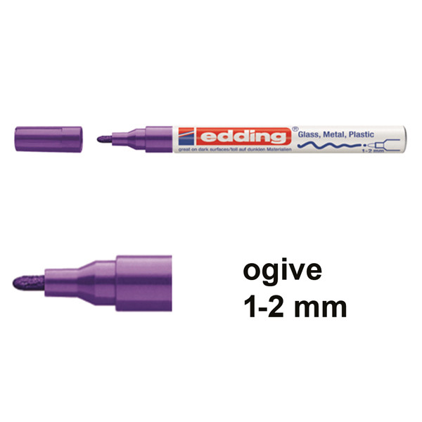 Edding 751 marqueur peinture à encre laquée (1 - 2 mm ogive) - violet 4-751-9-008 200610 - 1