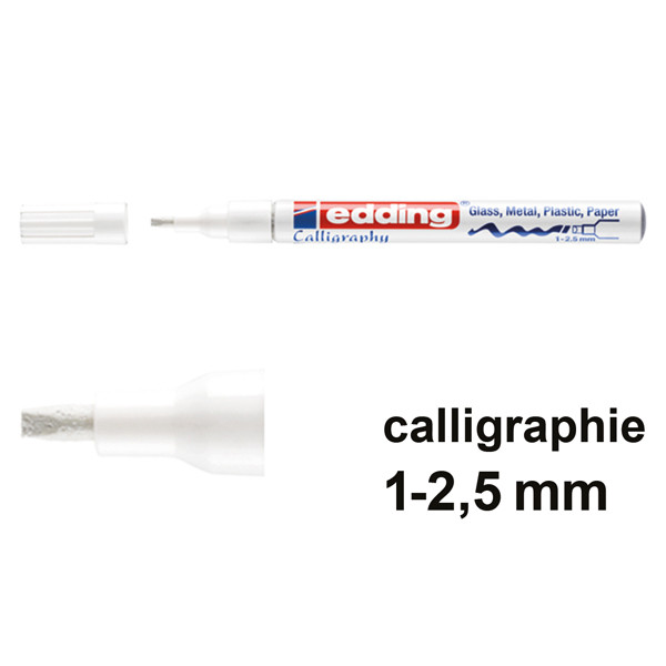 Edding 753 marqueur peinture brillante calligraphie (1 - 2,5 mm) - blanc 4-753049 239383 - 1