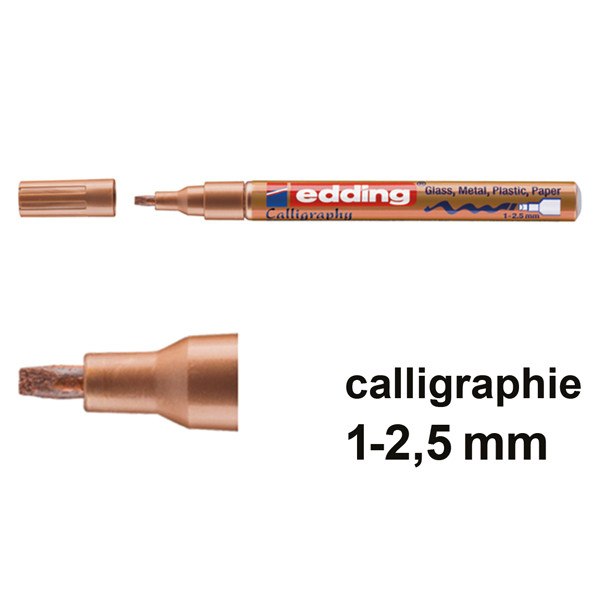 Edding 753 marqueur peinture brillante calligraphie (1 - 2,5 mm) - cuivre 4-753055 239384 - 1