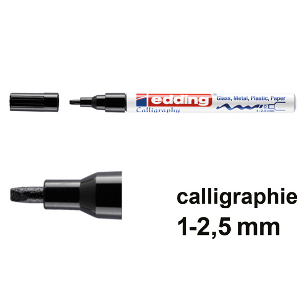 Edding 753 marqueur peinture brillante calligraphie (1 - 2,5 mm) - noir 4-753001 239382 - 1