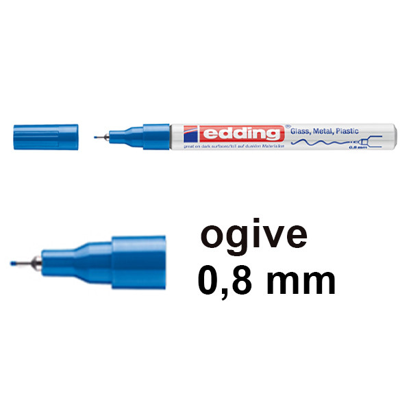 Edding 780 marqueur peinture à encre brillante (0,8 mm ogive) - bleu 4-780-9-003 200628 - 1