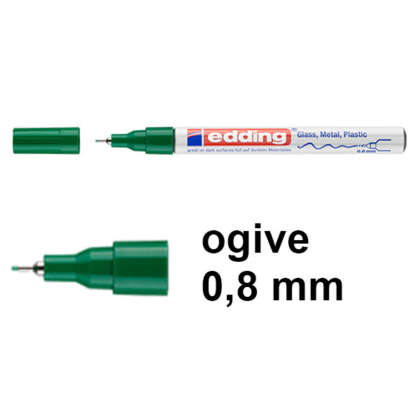 Edding 780 marqueur peinture à encre brillante (0,8 mm ogive) - vert 4-780-9-004 200630 - 1