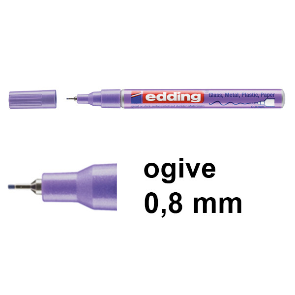 Edding 780 marqueur peinture brillante (0,8 mm ogive) - violet métallisé 4-780-9-078 239380 - 1