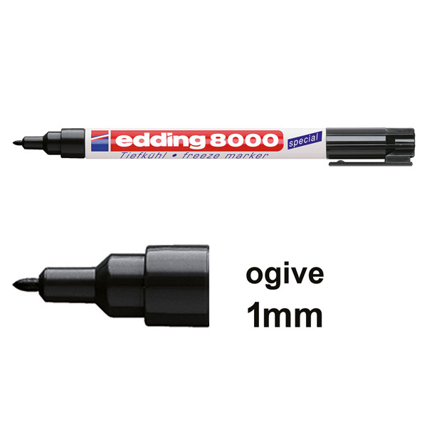 Edding 8000 marqueur pour surgelés (ogive de 1 mm) - noir 4-8000-1-4001 239220 - 1