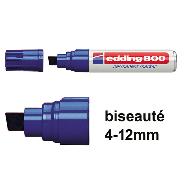 Edding 800 marqueur permanent (biseauté de 4 - 12 mm) - bleu 4-800003 200512 - 1