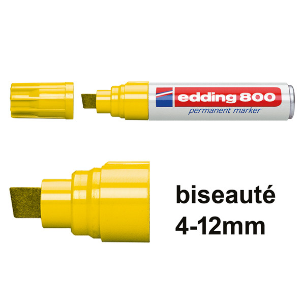 Edding 800 marqueur permanent (biseauté de 4 - 12 mm) - jaune 4-800005 200811 - 1