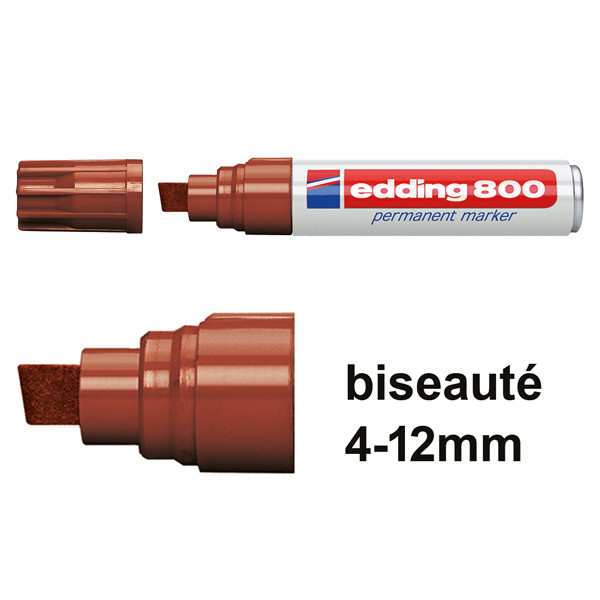Edding 800 marqueur permanent (biseauté de 4 - 12 mm) - marron 4-800007 200813 - 1