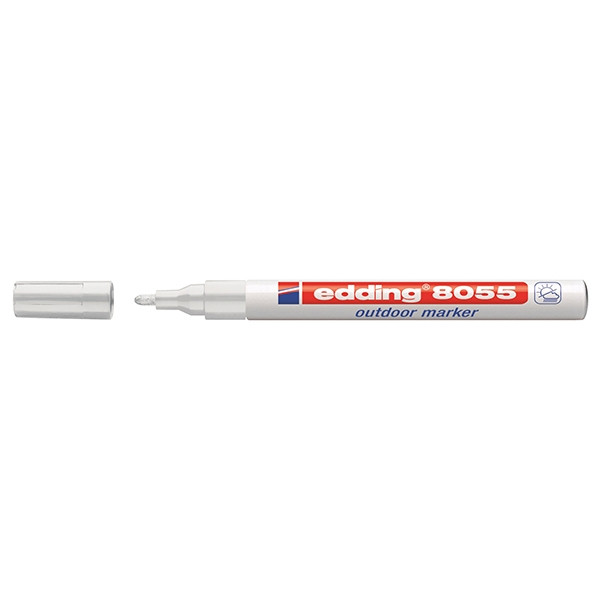 Edding 8055 marqueur d'extérieur (1 - 2 mm ogive) - blanc 4-8055-1-1049 239334 - 1