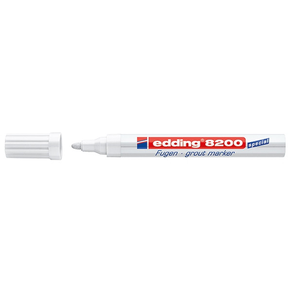 Edding 8200 marqueur pour joints (ogive de 2 - 4 mm) - blanc 4-8200-1-4049 239269 - 1